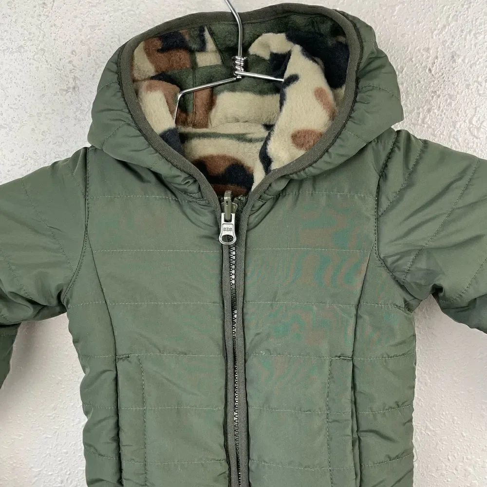 Reversible Camo Hooded Jacket Size Boys 18 Months